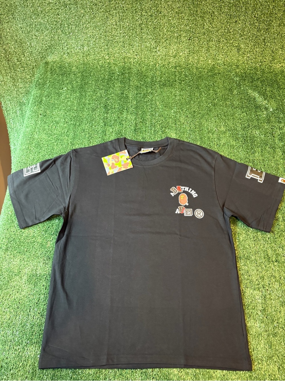 Bape Black Short Sleeve Logo Tee - Picture 1 of 9